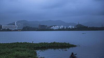 he petitioners had contended that constructing the 10-km cycling track would have an adverse impact on the habitat of Indian marsh crocodiles (Pratik Chorge/HT PHOTO) he petitioners had contended that constructing the 10-km cycling track would have an adverse impact on the habitat of Indian marsh crocodiles (Pratik Chorge/HT PHOTO)
