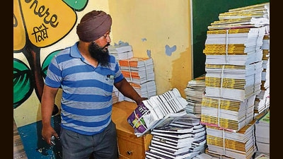Despite receiving funds for delivering new Punjab School Education Board (PSEB) textbooks to government schools, block primary education officers (BPEOs) have directed school authorities to collect the books from their respective offices at their own expense. (Representative Image/HT File) Despite receiving funds for delivering new Punjab School Education Board (PSEB) textbooks to government schools, block primary education officers (BPEOs) have directed school authorities to collect the books from their respective offices at their own expense. (Representative Image/HT File)