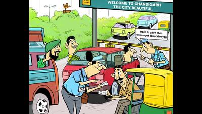 The fund-starved Chandigarh MC is mulling to impose entry tax on commercial vehicles entering the city. (Biswajit Debnath/HT) The fund-starved Chandigarh MC is mulling to impose entry tax on commercial vehicles entering the city. (Biswajit Debnath/HT)