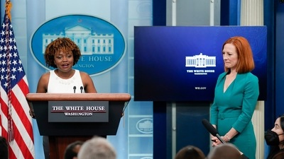 Karine Jean-Pierre to be the next White House press secretary, the first Black woman and openly LGBTQ person to serve in the role. Incumbent Jen Psaki is set to leave the post next week. (AP) Karine Jean-Pierre to be the next White House press secretary, the first Black woman and openly LGBTQ person to serve in the role. Incumbent Jen Psaki is set to leave the post next week. (AP)