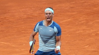 Spain's Rafael Nadal reacts during his third round match against Belgium's David Goffin&nbsp; (REUTERS)