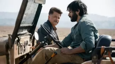 Anil Kapoor and Harsh Varrdhan Kapoor in a still from Thar. Anil Kapoor and Harsh Varrdhan Kapoor in a still from Thar.