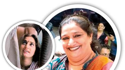 Seema Bhargava Pahwa at 22 (left) and at 60 (right) Seema Bhargava Pahwa at 22 (left) and at 60 (right)