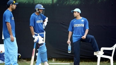 Sachin Tendulkar (R), Rahul Dravid (C) and Yuvraj Singh. (Getty) Sachin Tendulkar (R), Rahul Dravid (C) and Yuvraj Singh. (Getty)