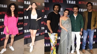 Saiyami Kher, Alaya F join Thar team at the film's special screening. (Varinder Chawla) Saiyami Kher, Alaya F join Thar team at the film's special screening. (Varinder Chawla)