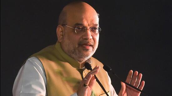 Union home minister Amit Shah told Bengal BJP leaders that the party getting 77 seats in last year’s elections was no mean achievement (PTI) Union home minister Amit Shah told Bengal BJP leaders that the party getting 77 seats in last year’s elections was no mean achievement (PTI)