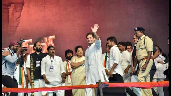 Asserting that the Congress will not join hands with Telangana chief minister K Chandrasekhar Rao at any level, senior Congress leader and MP Rahul Gandhi on Friday sent a strong warning to the leaders who go against the party policy. (PTI) Asserting that the Congress will not join hands with Telangana chief minister K Chandrasekhar Rao at any level, senior Congress leader and MP Rahul Gandhi on Friday sent a strong warning to the leaders who go against the party policy. (PTI)