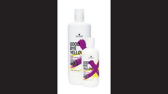 The PH 4.5 neutralizing Goodbye Yellow shampoo from SCHWARZKOPF PROFESSIONAL counteracts and neutralizes underlying warm tones