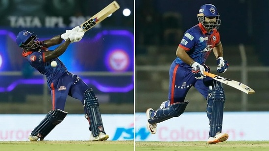 Rovman Powell (L) and Rishabh Pant. (IPL)
