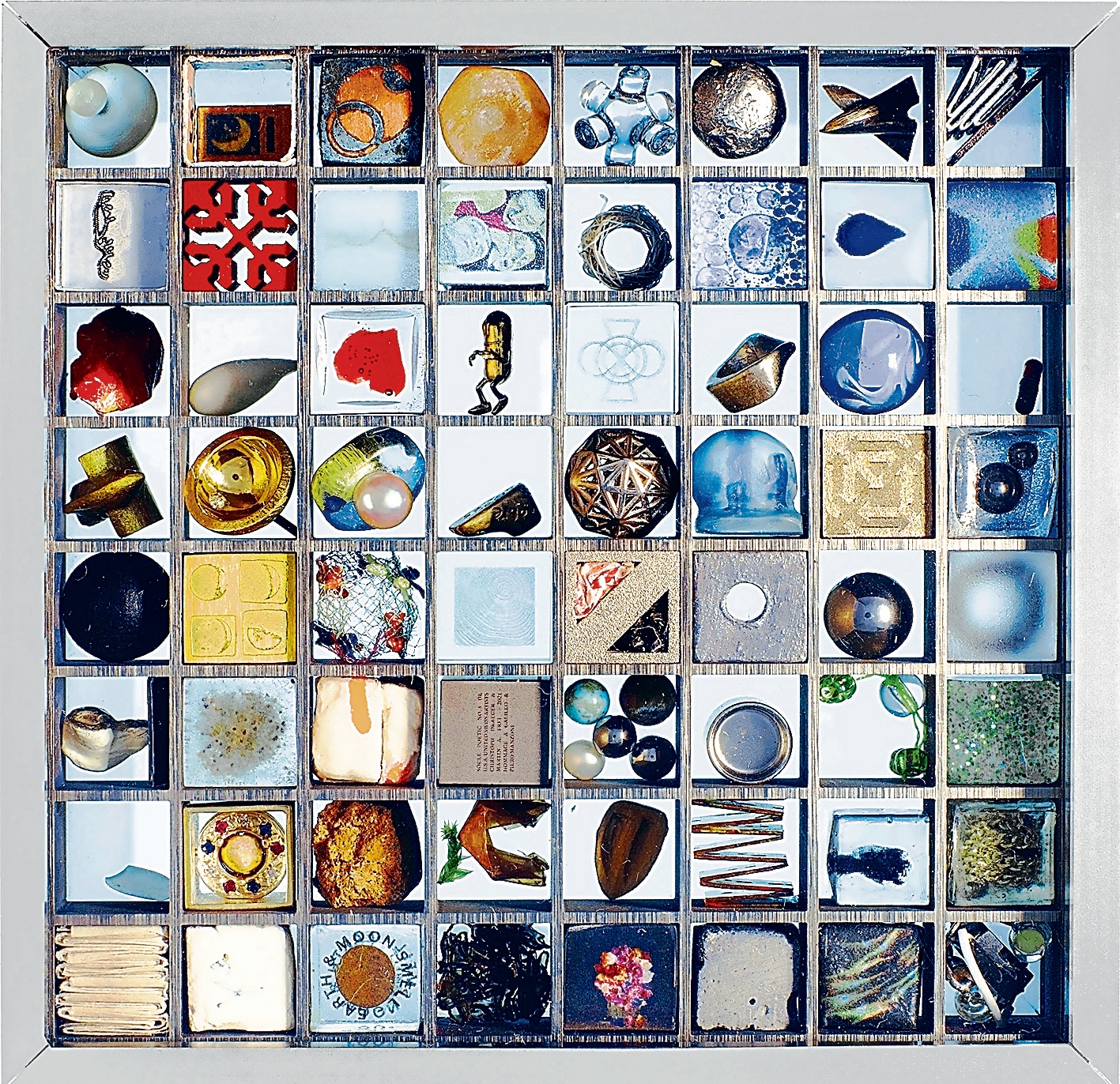The Moon Gallery at the International Space Station is a collection of 1 cubic cm art works (1 cm x 1cm x 1 cm). Among these is a seed, a shell… each representing how perceptions of an idea — and ideas of art — change when the context is no longer Earth. (David Stremmelaar / Moon Gallery Foundation) The Moon Gallery at the International Space Station is a collection of 1 cubic cm art works (1 cm x 1cm x 1 cm). Among these is a seed, a shell… each representing how perceptions of an idea — and ideas of art — change when the context is no longer Earth. (David Stremmelaar / Moon Gallery Foundation)