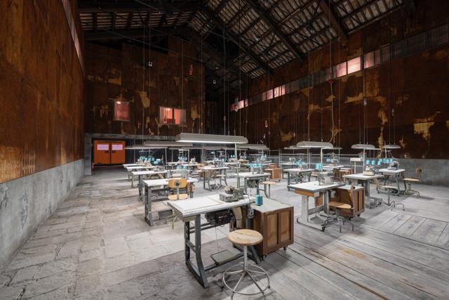 History of the Night at the Italian Pavilion consists of static scenes representing post-industrial decay. (Andrea Avezzu)