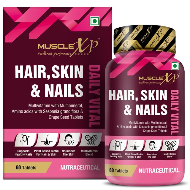 This three in one Biotin multivitamin from MUSCLEXP is power packed with vitamins and minerals to promote overall wellbeing