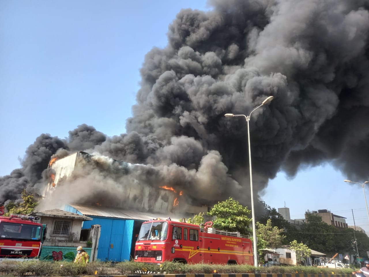 A fire was reported at Khairane MIDC Industrial Area in Navi Mumbai on Friday. A fire was reported at Khairane MIDC Industrial Area in Navi Mumbai on Friday.