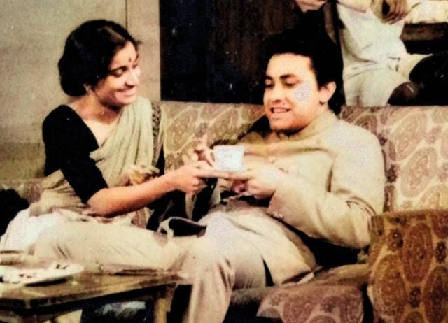 With Manoj Pahwa, her husband now, in the play Aadhe Adhure With Manoj Pahwa, her husband now, in the play Aadhe Adhure