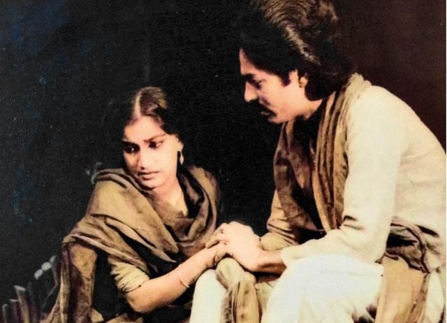 Seema in a picture from the play Aashad Ka Ek Din, with Manoj Sharma Seema in a picture from the play Aashad Ka Ek Din, with Manoj Sharma