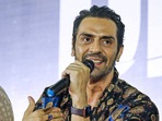 Arjun Rampal addresses a press conference during the promotion of Dhakkad.(PTI) Arjun Rampal addresses a press conference during the promotion of Dhakkad.(PTI)