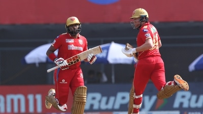 Bhanuka Rajapaksa and Bairstow put up a partnership of 42 runs off 31 balls. (PTI) Bhanuka Rajapaksa and Bairstow put up a partnership of 42 runs off 31 balls. (PTI)