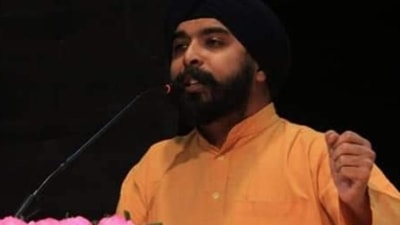 BJP leader Tajinder Pal Singh Bagga. (TWITTER FILE PHOTO) (HT_PRINT) BJP leader Tajinder Pal Singh Bagga. (TWITTER FILE PHOTO) (HT_PRINT)