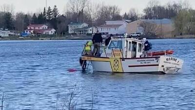 A photo of the rescue operation on the Saint Regis River provided by U.S. Customs and Border Protection. (BY ARRANGEMENT) A photo of the rescue operation on the Saint Regis River provided by U.S. Customs and Border Protection. (BY ARRANGEMENT)