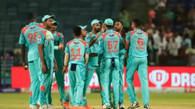 Lucknow Super Giants players in action. (IPL) Lucknow Super Giants players in action. (IPL)