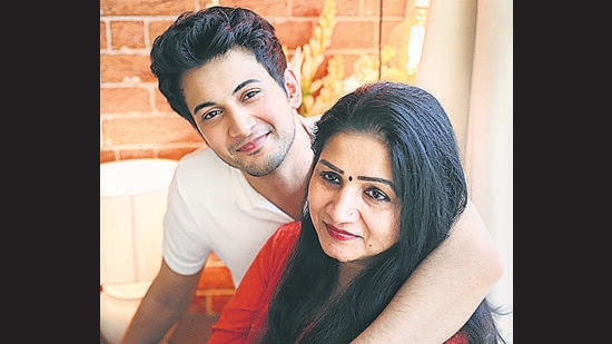 Rohit Saraf with his mum
