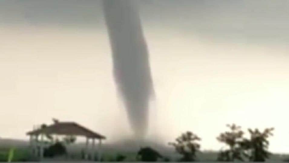 IMD official said they did not have the precise details about the Barpeta tornado because there was no weather observatory at the location. (Screengrab) IMD official said they did not have the precise details about the Barpeta tornado because there was no weather observatory at the location. (Screengrab)