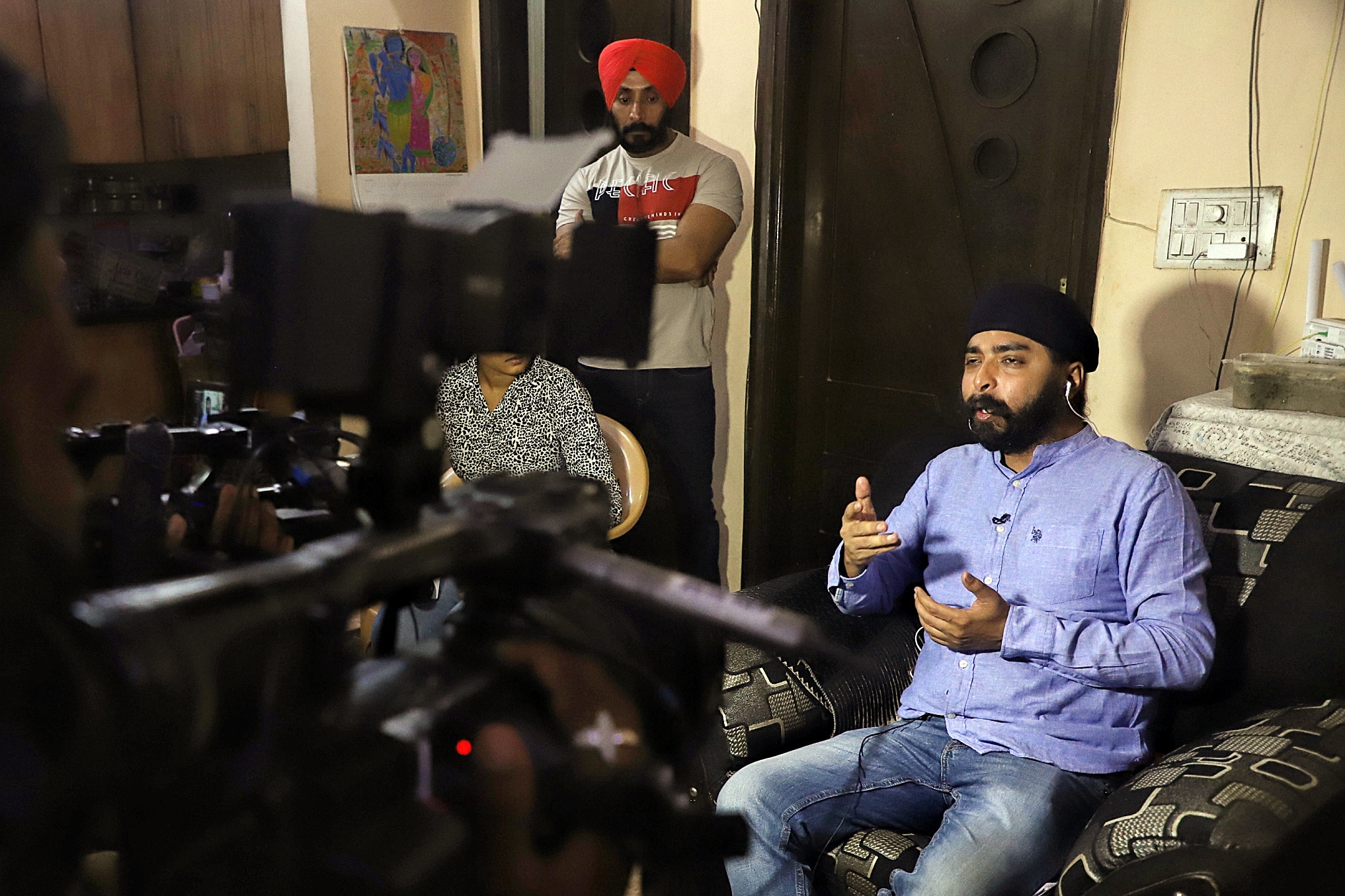 &nbsp;Tajinder Pal Singh Bagga speaks to the media at his residence, Janakpuri, in New Delhi on May 8, 2022. (ANI photo)