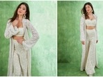 Shanaya Kapoor already has a huge number of fan following even though she hasn't made her Bollywood debut yet. The actor garners a lot of compliments and praises every time she posts pictures of herself in gorgeous silhouette on her Instagram handle. Her latest Eid photos in a chikankari co-ord set is currently taking the internet by storm.(Instagram/@shanayakapoor02)