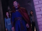 Benedict Cumberbatch, Rachel McAdams, and Xochitl Gomez in Doctor Strange in the Multiverse of Madness. Benedict Cumberbatch, Rachel McAdams, and Xochitl Gomez in Doctor Strange in the Multiverse of Madness.