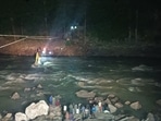 Indian Army carried out the rescue of two youths who got stuck in Chenab river near Vill Sohal, Paddar of Kishtwar district, J&K.(Twitter/ White Knight corpse.) Indian Army carried out the rescue of two youths who got stuck in Chenab river near Vill Sohal, Paddar of Kishtwar district, J&K.(Twitter/ White Knight corpse.)