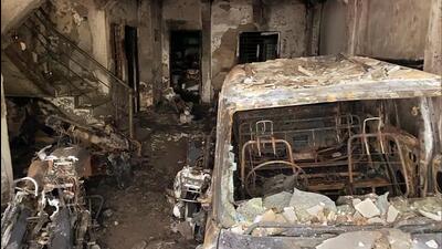A massive fire broke out in a double-storey building, at Swarna Bagh Colony, in Indore on Saturday. (ANI) A massive fire broke out in a double-storey building, at Swarna Bagh Colony, in Indore on Saturday. (ANI)