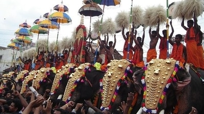 Thrissur Pooram, held in the Malayalam month of Medam (April-May) at the Vadakkunnathan Temple in Thrissur annually, is one of the oldest temple festivals in Kerela. This day the festival will be observed on May 10. This Pooram is considered to be the largest and most famous of all Poorams in India. The festival was the brainchild of Sakthan Thampuran, the Maharaja of Cochin (1790–1805). He organised the festival with the participation of 10 temples (Paramekkavu, Thiruvambadi Kanimangalam, Karamucku, Laloor, Choorakottukara, Panamukkampally, Ayyanthole, Chembukkavu, Neythilakavu). Here are a few interesting facts about the Pooram that you probably didn't know about. (Pinterest) Thrissur Pooram, held in the Malayalam month of Medam (April-May) at the Vadakkunnathan Temple in Thrissur annually, is one of the oldest temple festivals in Kerela. This day the festival will be observed on May 10. This Pooram is considered to be the largest and most famous of all Poorams in India. The festival was the brainchild of Sakthan Thampuran, the Maharaja of Cochin (1790–1805). He organised the festival with the participation of 10 temples (Paramekkavu, Thiruvambadi Kanimangalam, Karamucku, Laloor, Choorakottukara, Panamukkampally, Ayyanthole, Chembukkavu, Neythilakavu). Here are a few interesting facts about the Pooram that you probably didn't know about. (Pinterest)
