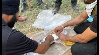 Police thwarted a possible terror attack and arrested two bike-borne men with an improvised explosive device (IED) packed with around 1.5kg of RDX following a tip-off at Naushehra Pannuan village in Tarn Taran district on Sunday. Police thwarted a possible terror attack and arrested two bike-borne men with an improvised explosive device (IED) packed with around 1.5kg of RDX following a tip-off at Naushehra Pannuan village in Tarn Taran district on Sunday.