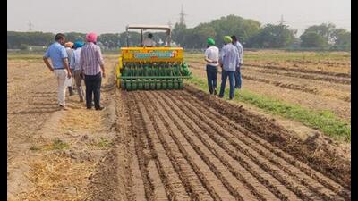 As farmers are expecting a sharp rise in farm labourers’ demand to charge up to ₹6,000 per acre for paddy sowing this season, direct seeding of rice (DSR), which for the first time comes with an incentive of ₹1,500 per acre by the Punjab government, is getting more attention. As farmers are expecting a sharp rise in farm labourers’ demand to charge up to ₹6,000 per acre for paddy sowing this season, direct seeding of rice (DSR), which for the first time comes with an incentive of ₹1,500 per acre by the Punjab government, is getting more attention.