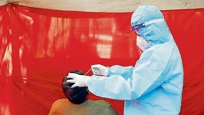 The number of Covid-19 tests done on the previous day was reported at 3,60,613, the data further showed. (HT file photo)