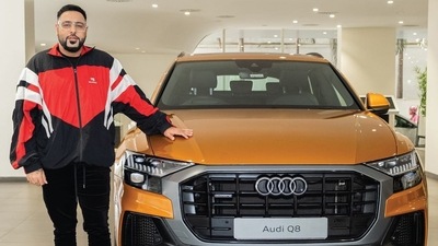 Badshah with his new car.