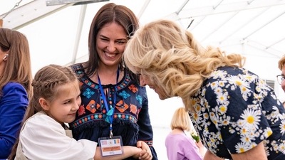 Biden on Saturday met and heard stories from the Ukrainian women and children who fled Russia’s war and found a safe haven in Romania. (@FLOTUS) Biden on Saturday met and heard stories from the Ukrainian women and children who fled Russia’s war and found a safe haven in Romania. (@FLOTUS)
