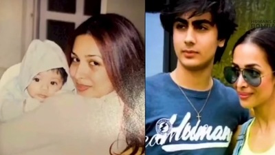 Malaika Arora with her son Arhaan Khan. Malaika Arora with her son Arhaan Khan.