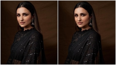 In the end, Parineeti opted for centre-parted open locks, subtle smoky eye shadow with a hint of red, glossy nude lip shade, mascara on the lashes, glowing skin, blushed cheeks, beaming highlighter and on-fleek brows. (Instagram/@parineetichopra) In the end, Parineeti opted for centre-parted open locks, subtle smoky eye shadow with a hint of red, glossy nude lip shade, mascara on the lashes, glowing skin, blushed cheeks, beaming highlighter and on-fleek brows. (Instagram/@parineetichopra)