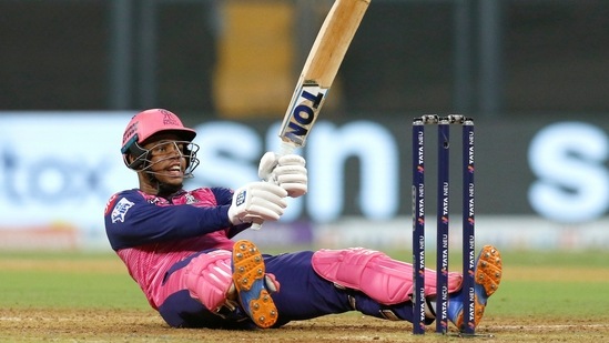 Shimron Hetmyer of Rajasthan Royals during the 52nd T20 match of the Indian Premier League 2022(IPL) Shimron Hetmyer of Rajasthan Royals during the 52nd T20 match of the Indian Premier League 2022(IPL)