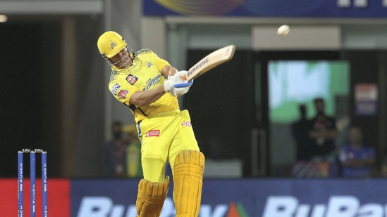 Mumbai: MS Dhoni, captain of Chennai Super Kings plays a shot during the Indian Premier League 2022 cricket match between Chennai Super Kings and Delhi Capitals, at the DY Patil Stadium in Mumbai, Sunday, May 8, 2022. (Sportzpics for IPL/PTI Photo)(PTI05_08_2022_000205A)(PTI)