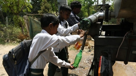 The schools in the NCR have restricted outdoor activities due to heatwave. (HT File)