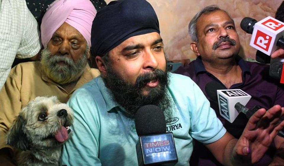BJP youth wing leader Tajinder Pal Singh Bagga. (HT_PRINT) BJP youth wing leader Tajinder Pal Singh Bagga. (HT_PRINT)