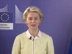 EU chief Ursula von der Leyen delivered a video address on Europe day. ((Twitter) )