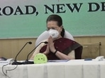 Congress interim president Sonia Gandhi at the CWC meet in New Delhi on Monday. (Sanjeev Verma/HT Photo) Congress interim president Sonia Gandhi at the CWC meet in New Delhi on Monday. (Sanjeev Verma/HT Photo)