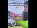 The cat mom video calls her fur baby from the music festival. (Instagram/@t_chater) The cat mom video calls her fur baby from the music festival. (Instagram/@t_chater)