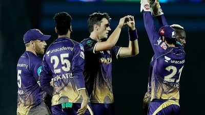 MI were already struggling and were dealt a decisive blow when Pat Cummins took 3 wickets in an over. (ANI) MI were already struggling and were dealt a decisive blow when Pat Cummins took 3 wickets in an over. (ANI)
