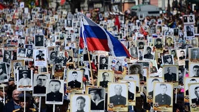 This year's parades aim to justify Russia's war in Ukraine, which has gone on longer and cost more than Moscow expected. (AFP) This year's parades aim to justify Russia's war in Ukraine, which has gone on longer and cost more than Moscow expected. (AFP)