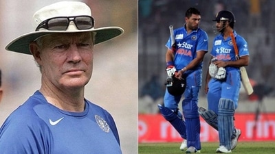 Greg Chappell; Yuvraj Singh with MS Dhoni