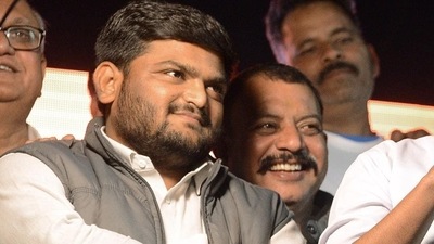 Patidar leader Hardik Patel in 2015 spearheaded a quota agitation to seek reservation in government jobs and colleges for the Patidar or Patel community. (ANI) Patidar leader Hardik Patel in 2015 spearheaded a quota agitation to seek reservation in government jobs and colleges for the Patidar or Patel community. (ANI)